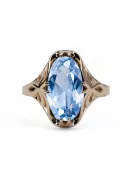 Ring Aquamarine Original Vintage 14K Rose Gold Vintage vrc082r